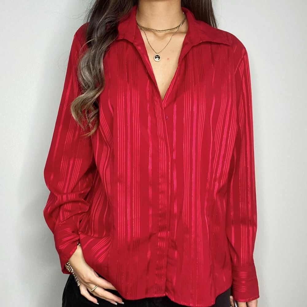 Croft-barrow Women's Red Blouse - Picture 3 of 3